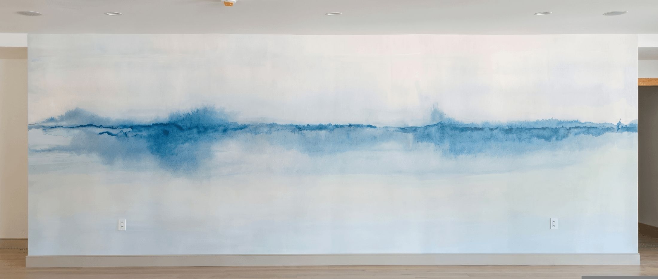 Specialty Blue Watercolor Mural