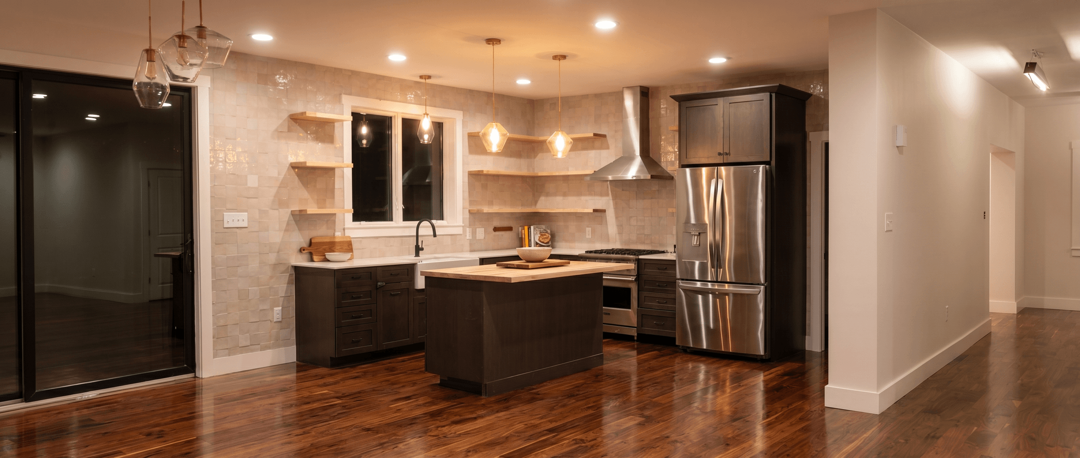 Butcher Block Island Wider View